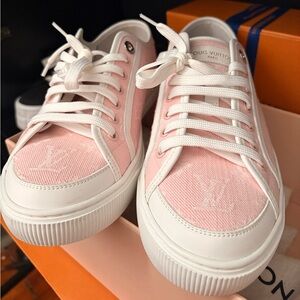 Louis Vuitton Pink & White Sneakers